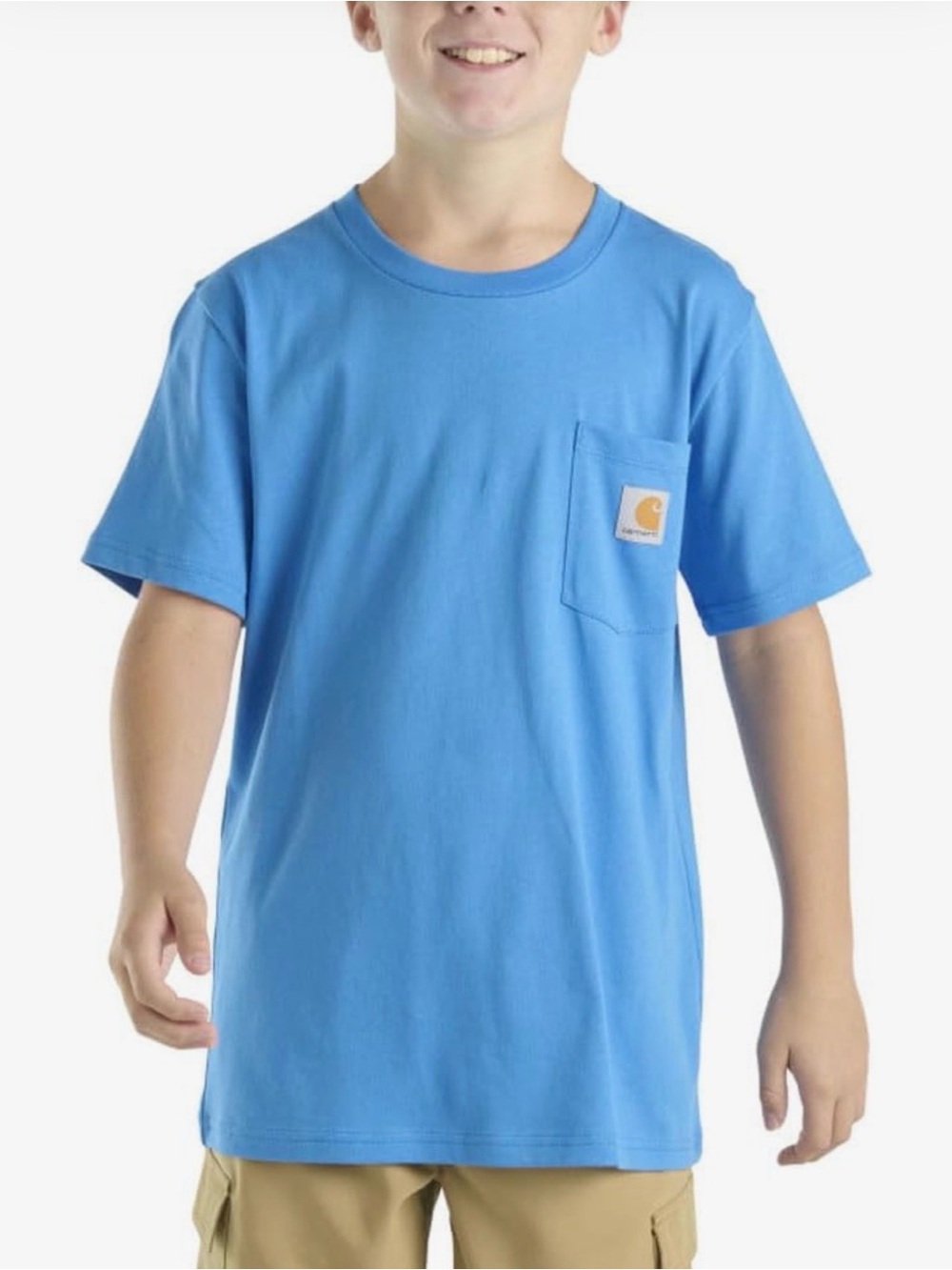 Carhartt Boys Bright Blue Short-Sleeve Pocket Tee NET